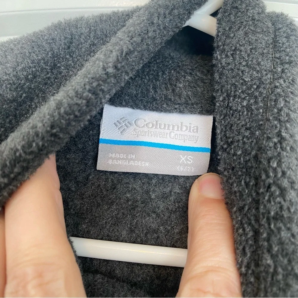 Columbia Little Boys Gray Full Zip Fleece Jacket Size XS (6/7)